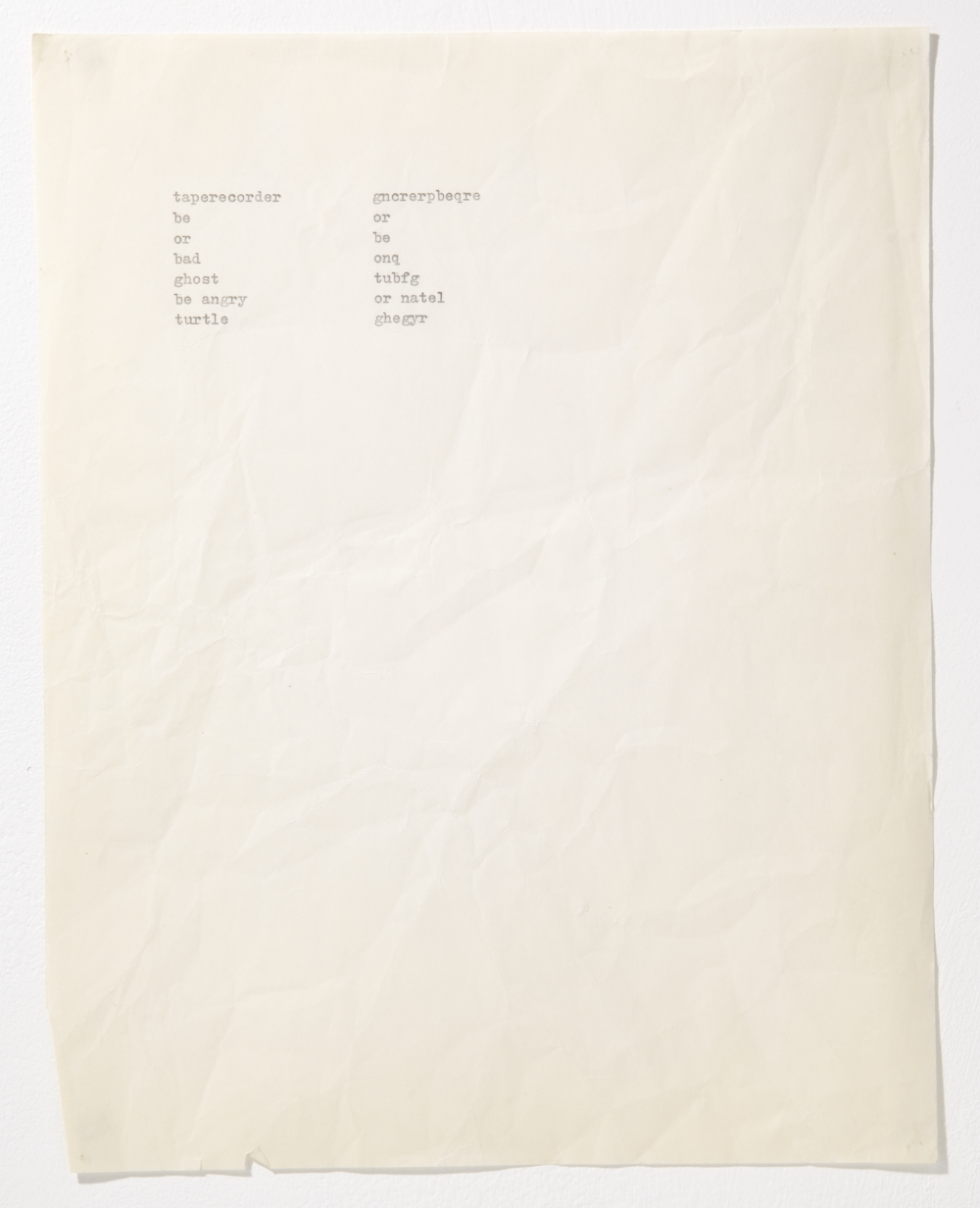 Christopher Knowles: Taperecorder. March 1974.